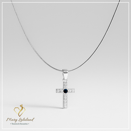 COLLAR CRUZ EN PLATA