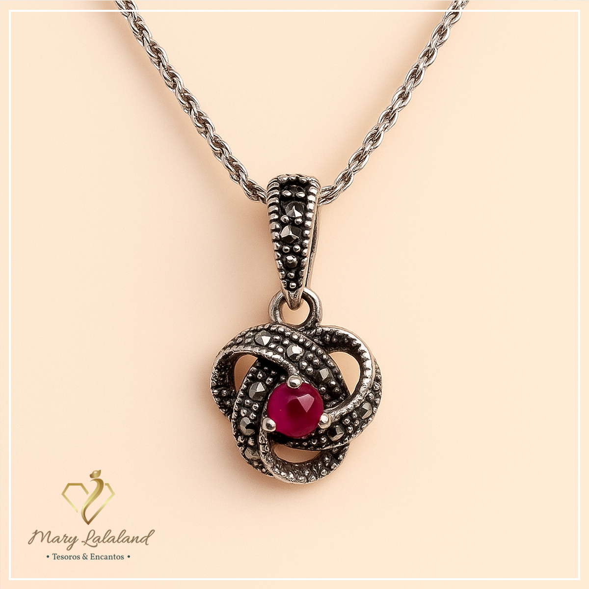 SET DE COLLAR Y ARETES MARQUESITAS EN PLATA QUEMADA